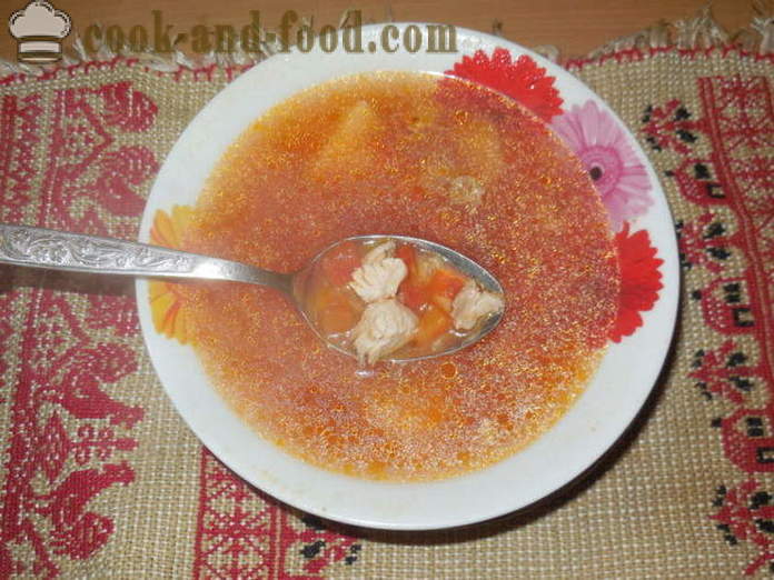 Kost suppe buljong kalkun med grønnsaker - hvordan å lage en deilig kalkun suppe, en trinnvis oppskrift bilder