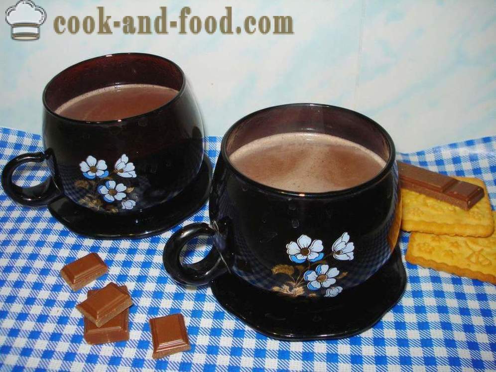 Hjemmelaget kakao med melk - hvordan å koke kakao med melk, en trinnvis oppskrift bilder