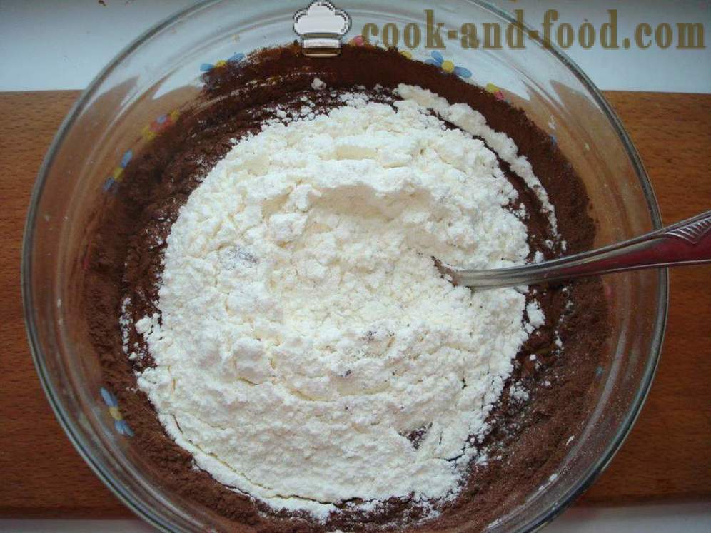 Hjemmelagde chocolate chip cookies med kakao raskt og enkelt - hvordan å lage chocolate chip cookies hjemme, steg for steg oppskrift bilder