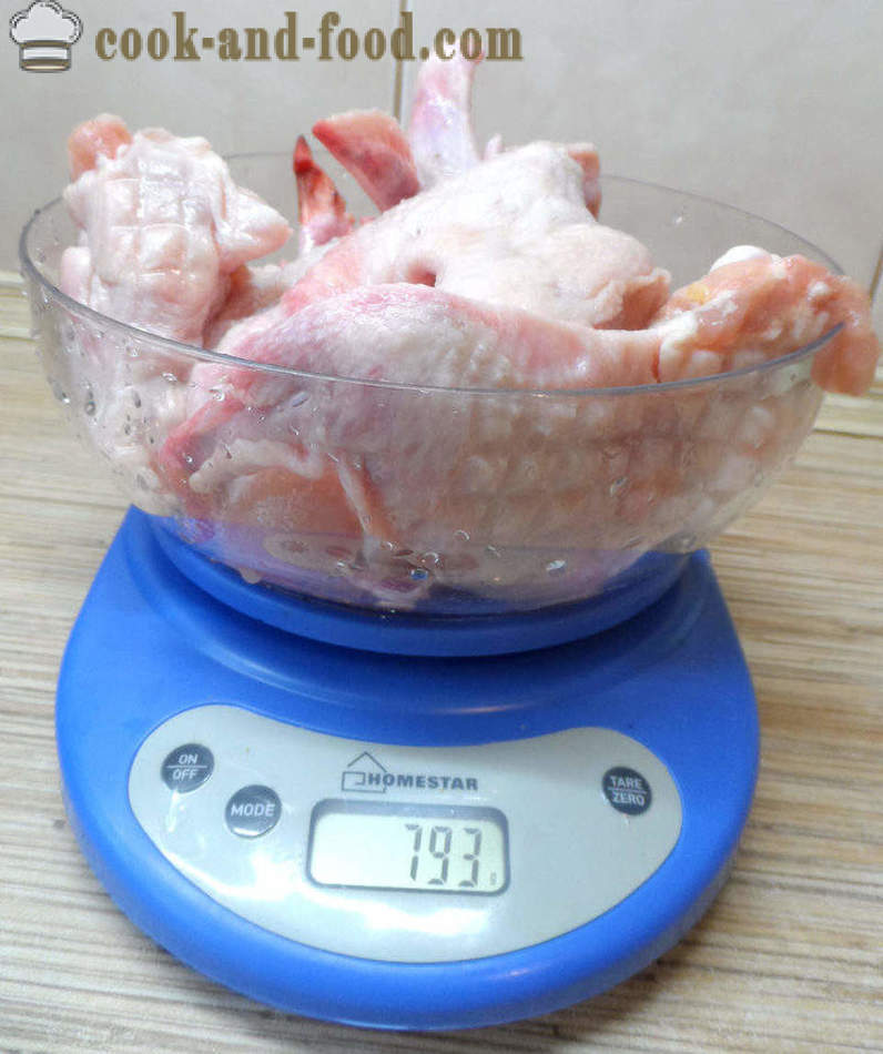Kylling fastedag - diett seks kronblad, en daglig meny