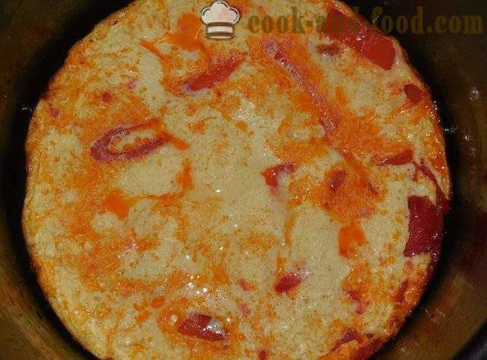 Omelett med tomater i multivarka - hvordan å lage en omelett i multivarka, trinnvis oppskrift bilder