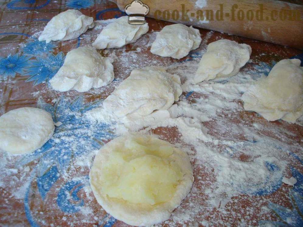 Dumplings med poteter og løk - hvordan å lage dumplings med poteter, en trinnvis oppskrift bilder