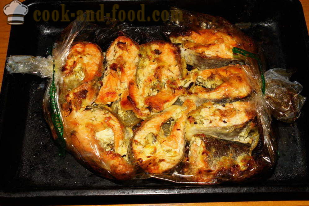 Laks bakt i ovn - som en velsmakende laks bake i ovnen i ermet, poshagovіy oppskrift med bilde
