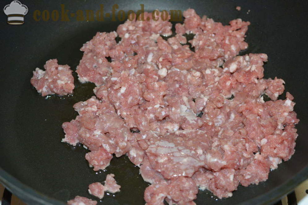 Stekt kål med kjøttdeig på skovorode- hvordan å lage en deilig lapskaus av kål med kjøttdeig, en trinnvis oppskrift bilder
