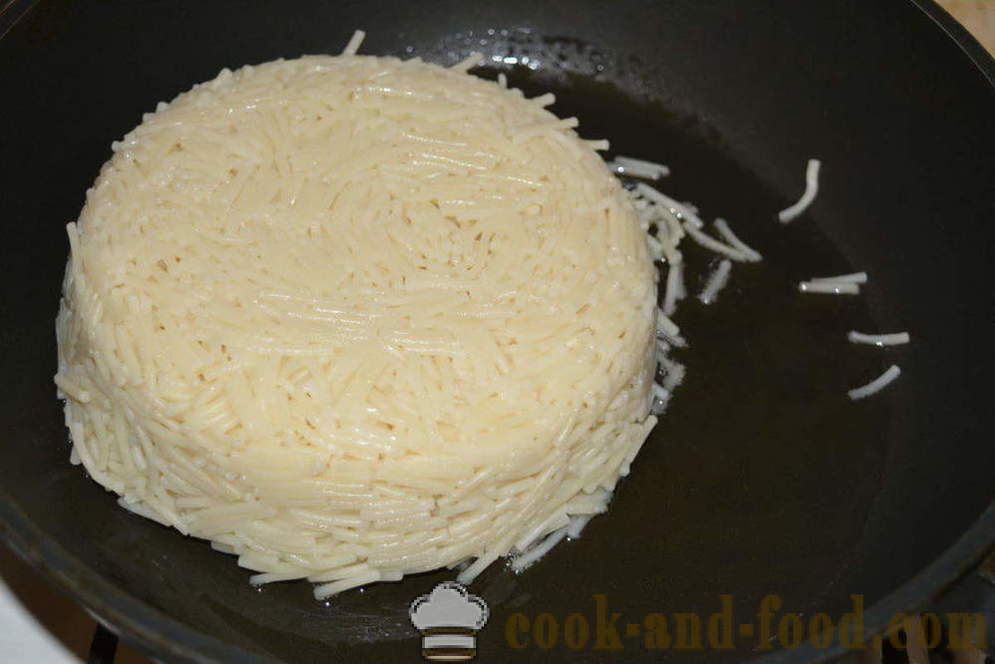 Hvordan koke nudler til pynt - hvordan du koker pasta å holde det henger sammen, trinnvis oppskrift bilder