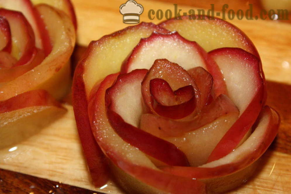 Oppskrift av epler rose - hvordan å lage eplekake roser, steg for steg oppskrift bilder