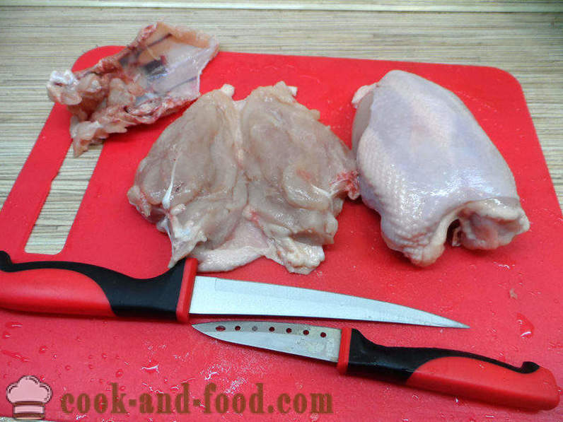 Kyllingbryst med sopp i hvitvin - hvordan å lage mat en kyllingbryst dampet i multivarka med sopp, en trinnvis oppskrift bilder