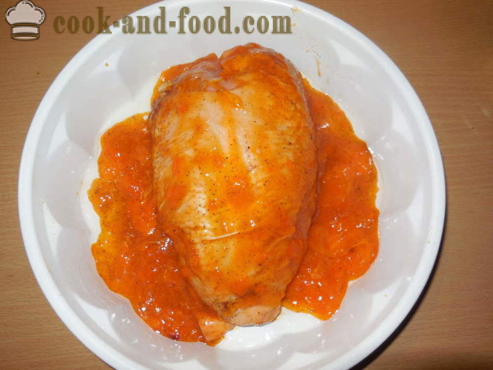 Saftig kyllingbryst bakt i ovnen - hvordan å koke kyllingbryst i ovnen, med en trinnvis oppskrift bilder