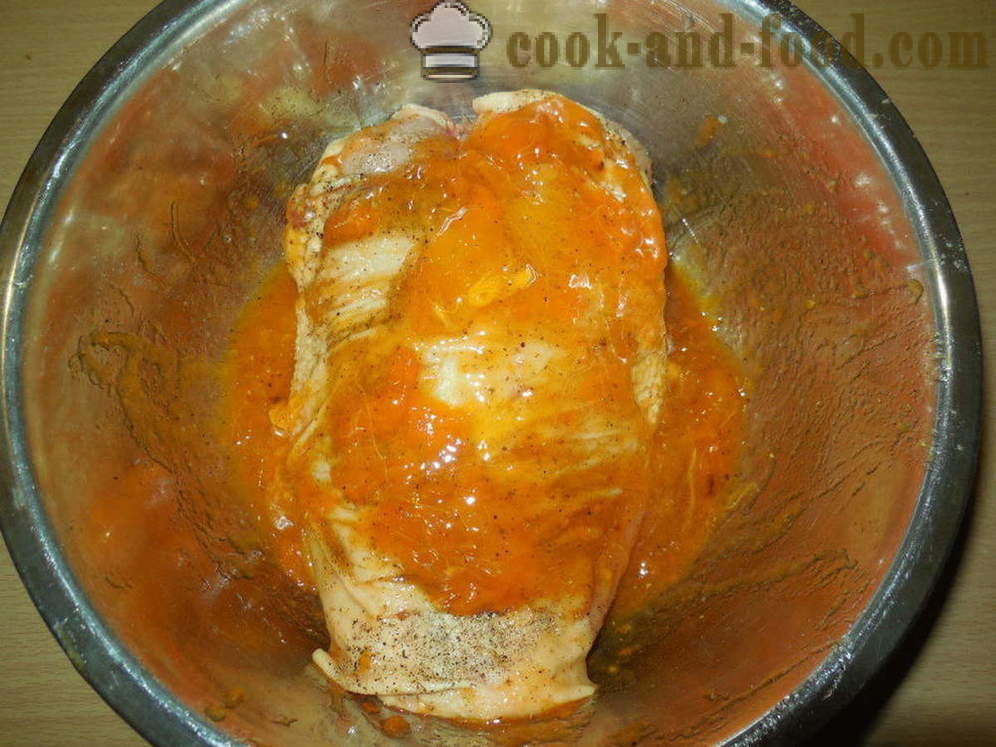 Saftig kyllingbryst bakt i ovnen - hvordan å koke kyllingbryst i ovnen, med en trinnvis oppskrift bilder