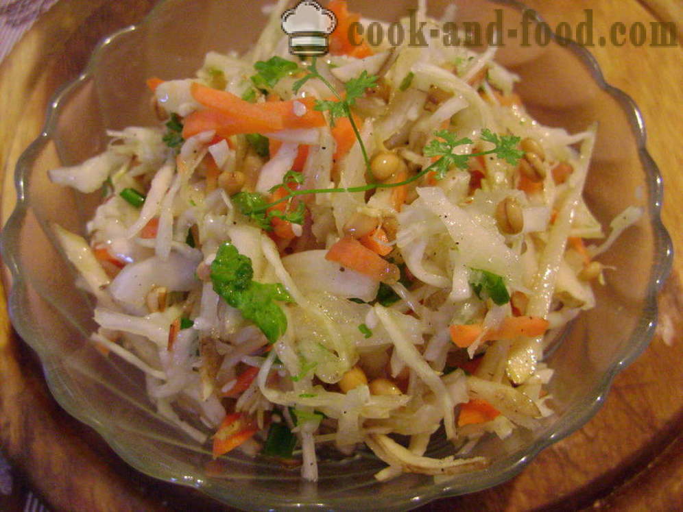 Vitamin salat av kål, gulrøtter, jordskokk - hvordan å lage vitamin salat, en trinnvis oppskrift bilder