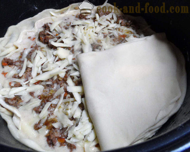 Lasagne med kjøttdeig og hvit saus - hvordan å forberede lasagne med kjøttdeig hjemme, trinnvis oppskrift bilder