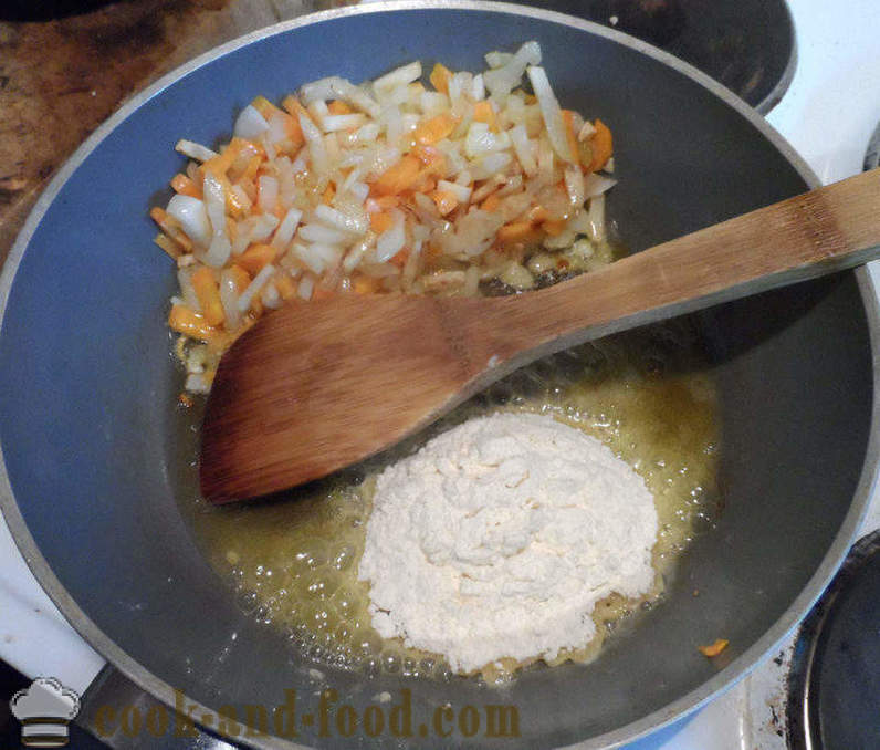 Krok henhold hvit saus i ovnen - hvordan å lage kjøttboller med poteter og fløte saus, en trinnvis oppskrift bilder