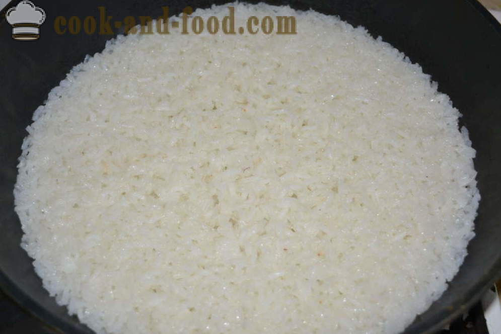 Hvordan koke ris til pynt smuldrete - hvordan å lage skarpe ris i en stekepanne, en trinnvis oppskrift bilder