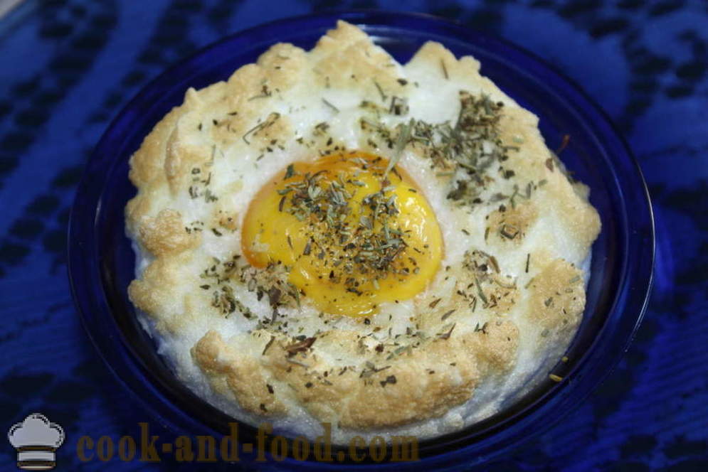 Uvanlig egg med ost på boks - hvordan å lage eggerøre i ovnen, med en trinnvis oppskrift bilder