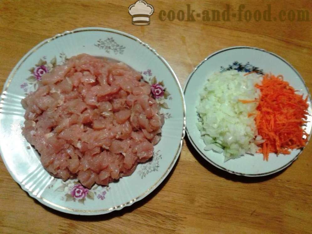 Koteletter av kyllingbryst med rømme - Hvordan koke kjøttdeig kyllingbryst koteletter, trinnvis oppskrift bilder