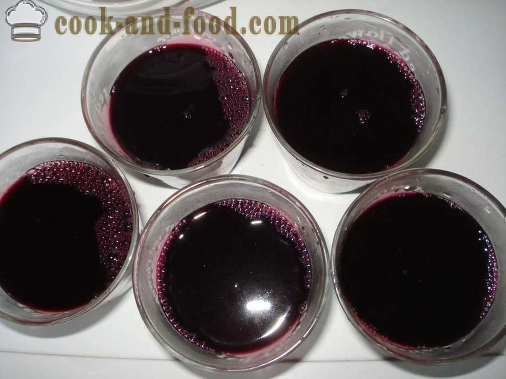 Drue gelé med gelatin - hvordan å lage gelé fra druer hjemme, trinnvis oppskrift bilder
