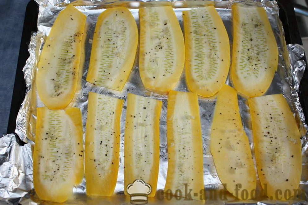 Bakte zucchini med kjøtt og ost - som zucchini bake ovn, en trinnvis oppskrift bilder