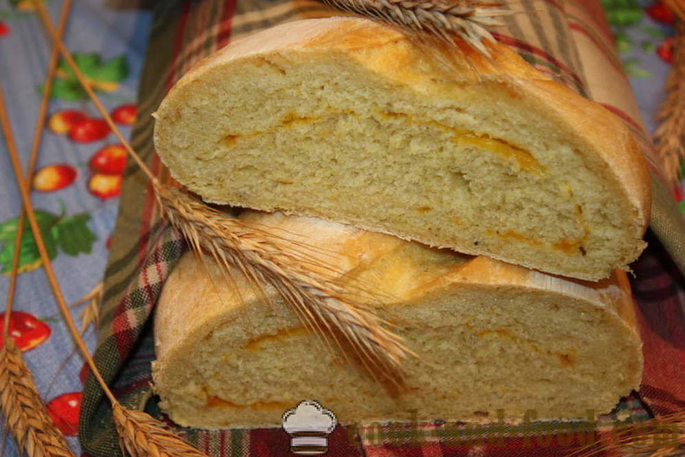 Hjemmelaget gresskar brød - hvordan å bake brød med gresskar i ovnen, med en trinnvis oppskrift bilder