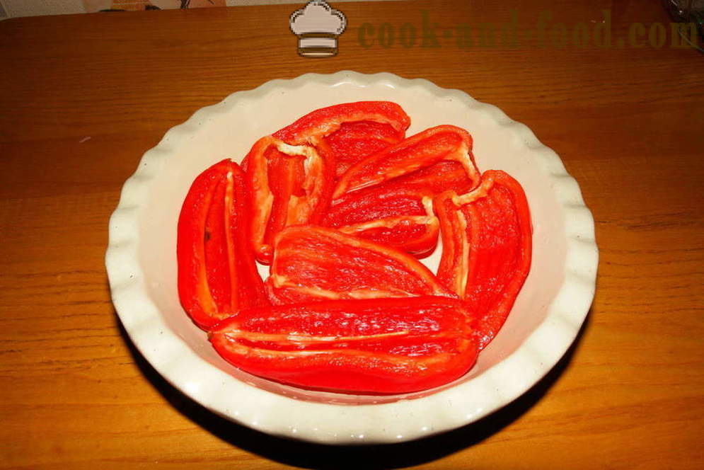 Kosttilskudd fylte paprika bakt i ovnen - hvordan å lage fylt paprika med kjøtt og ris, med en trinnvis oppskrift bilder