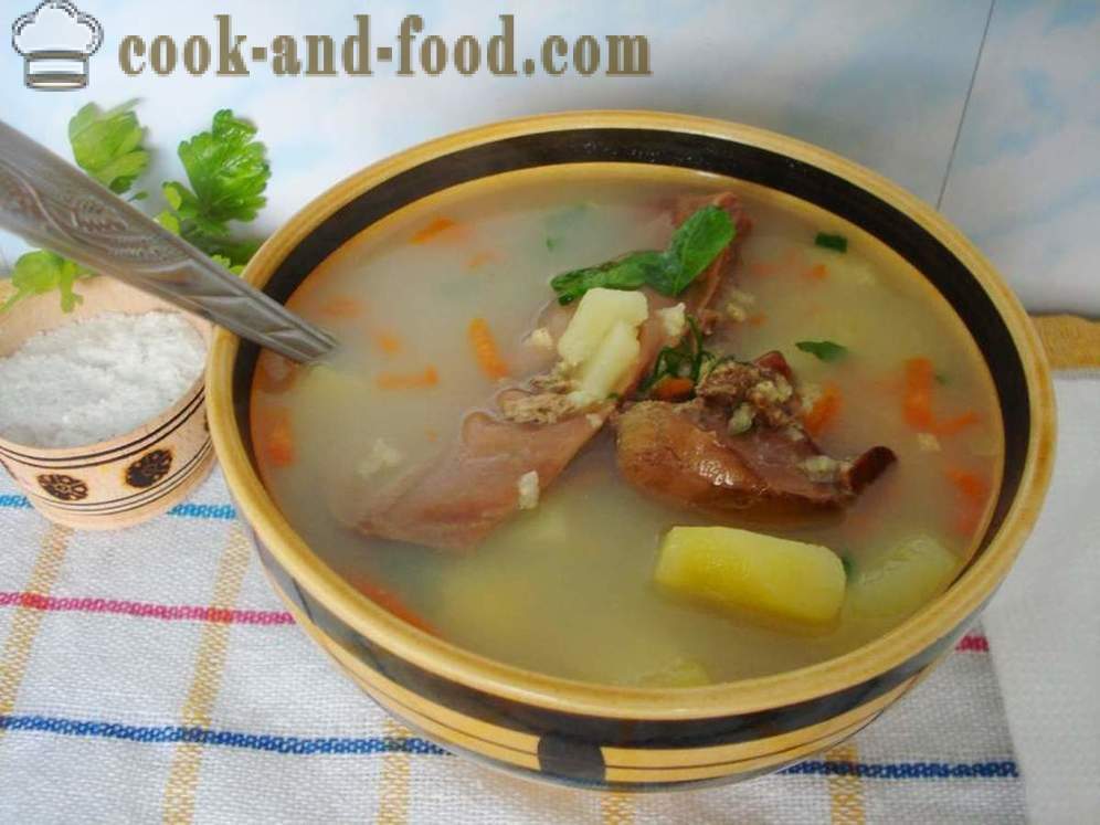 Suppe av hirse giblet - hvordan du koker suppe med hirse, en trinnvis oppskrift bilder