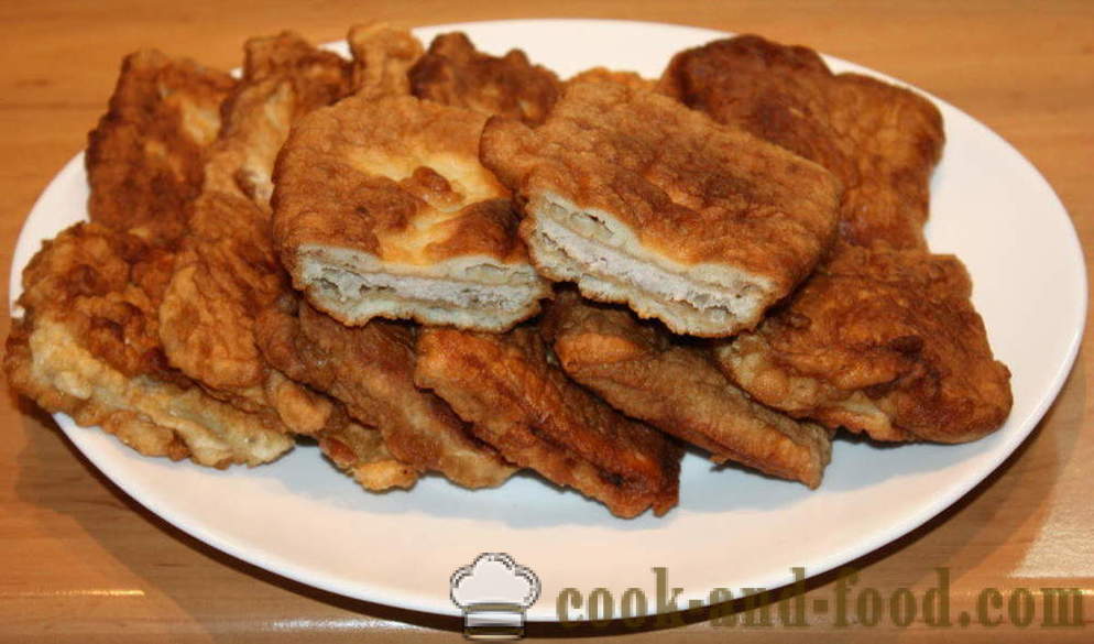 Late pasties av wafer kaker i en panne - steg for steg hvordan du skal lage en lat pasties oppskrift med bilde