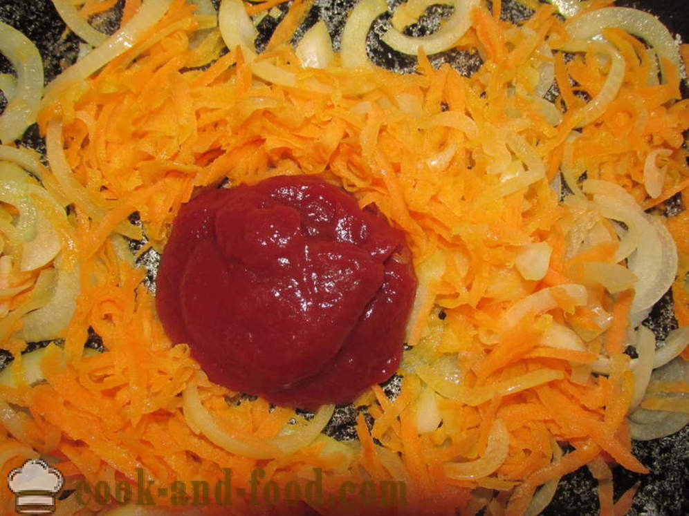 Utstoppa pepper med kjøtt og sopp - hvordan å lage fylte paprika, en trinnvis oppskrift bilder