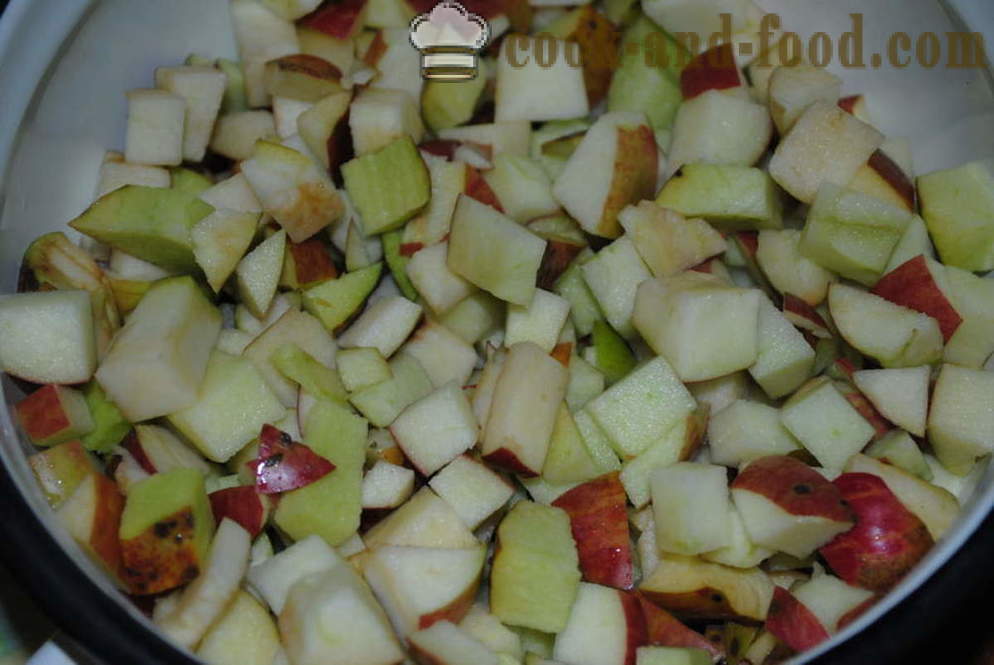 Pepperkaker kake på kefir med epler og nøtter - hvordan å lage en kake med kefir, en trinnvis oppskrift bilder