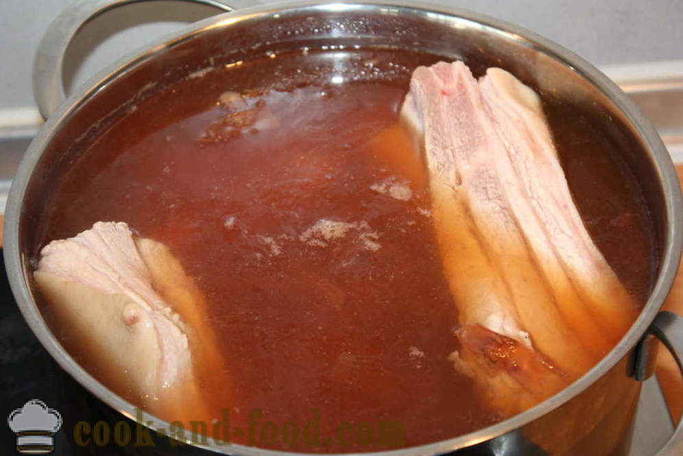 Bacon i løk skinn - hvordan å lage mat bacon i løk skinn, en trinnvis oppskrift bilder