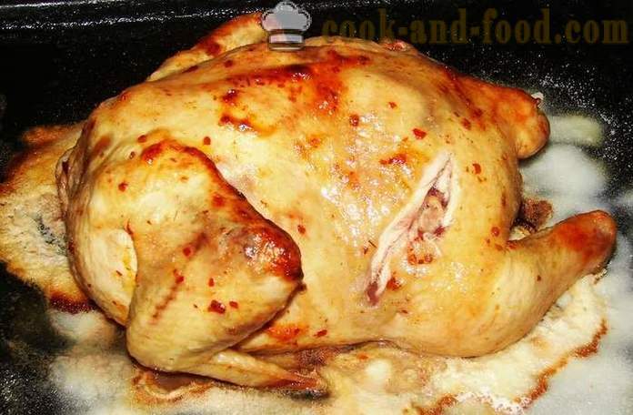 Kylling salt i ovnen - hvordan du koker kylling for salt, en trinnvis oppskrift bilder