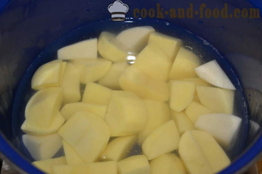 Potetmos med melk og smør uten klumper - hvordan å lage en deilig potetmos, en trinnvis oppskrift bilder