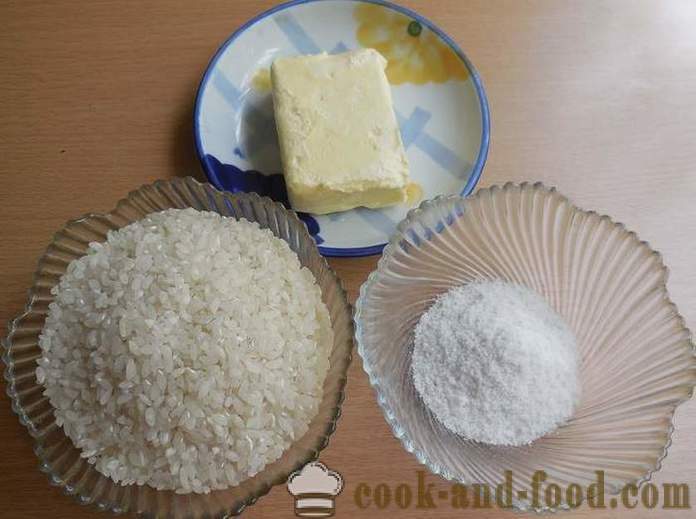 Hvordan koke ris grøt på vannet på en garnityr - en oppskrift med et bilde