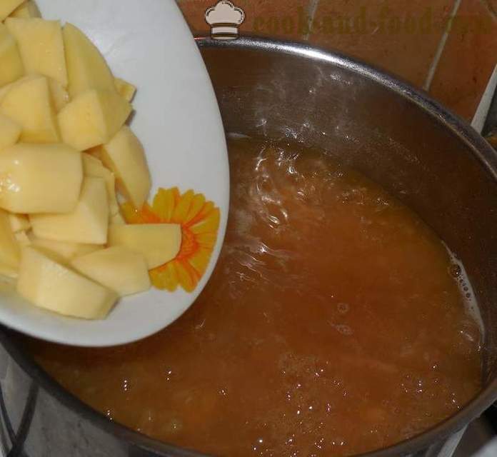 Deilig hjemmelaget suppe med bønner i ukrainsk - hvordan du koker suppe med bønner i ukrainsk - en trinnvis oppskrift bilder