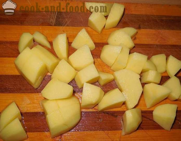 Vegetabilske lapskaus med squash, kål og poteter i multivarka - hvordan å lage vegetabilsk lapskaus - oppskrift trinn for trinn, med bilder