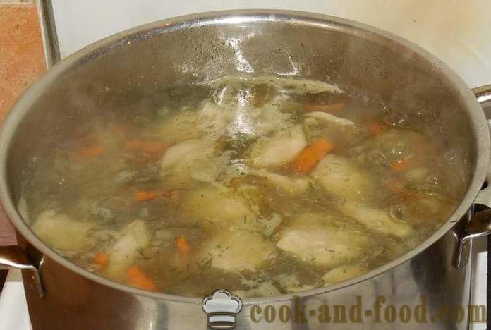 Grønnsakssuppe med dumplings - hvordan du koker suppe med dumplings - bestemors oppskrift med trinnvise bilder
