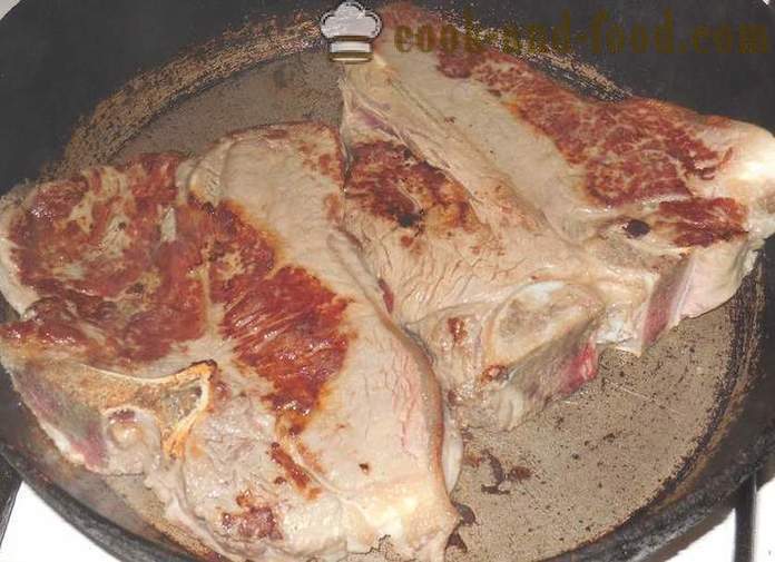 Deilig og saftig biff eller svinekjøtt Ti Bon - matlaging full av steking av kjøtt - en trinnvis oppskrift bilder