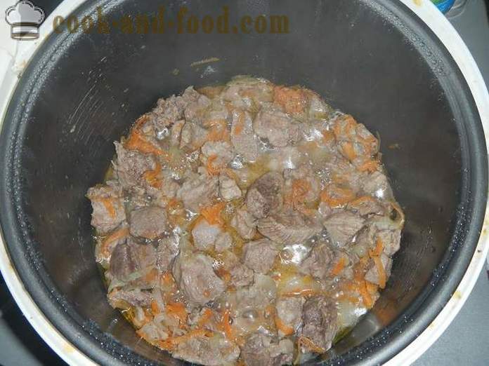Deilig svinekjøtt gulasj i saus multivarka eller svinekjøtt - en trinnvis oppskrift med bilder hvordan å lage mat svinekjøtt gulasj