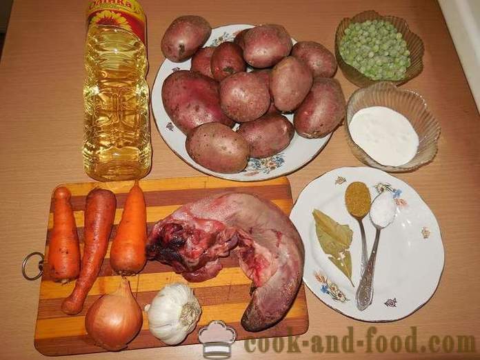 Vegetabilske lapskaus i multivarka, med kjøtt og poteter - hvordan å lage mat biff lapskaus i multivarka, trinnvis oppskrift med bilder.