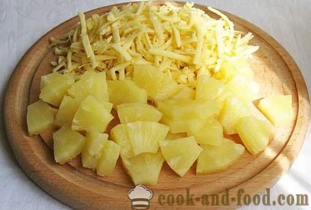 Kyllingsalat med ananas så raskt lage en salat, er oppskriften enkel og deilig, med bilder