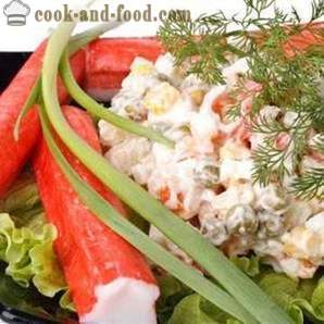 Krabbe salat - oppskrift på en klassisk og enkel, med bilder. Hvordan å lage en deilig krabbe salat med mais, ris og agurk