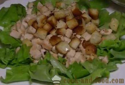 Cæsarsalat med krutonger - en klassisk oppskrift med bilder og video. Hvordan man skal fremstille Caesar salat og salatdressing