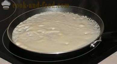 Hvordan lage pannekaker med melk er ikke normalt, og tynn og deilig, deig oppskrift på pannekaker trinnvis, med bilder, video