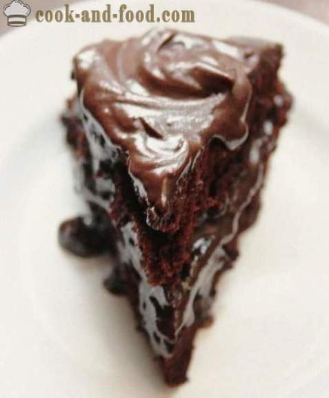 Sjokoladekake - enkel og deilig, inkrementell fotoretsept.