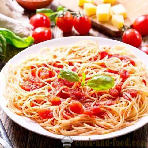 Oppskrift på spaghetti med tomat og ost