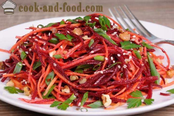 Vitamin-rik mat: 5 salat oppskrifter fra rødbeter og gulrøtter - video oppskrifter hjemme