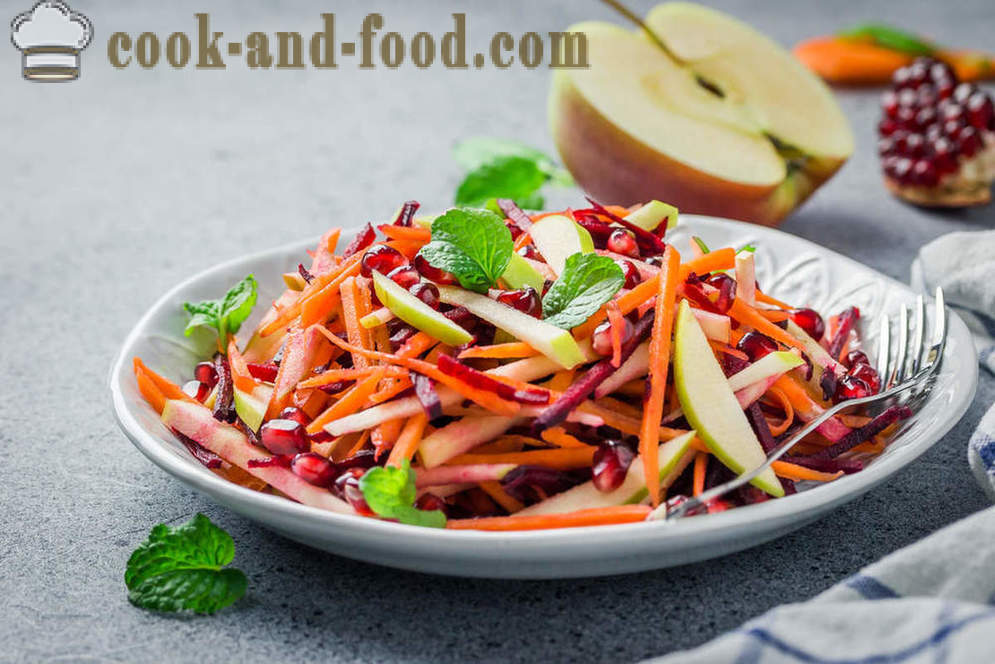 Vitamin-rik mat: 5 salat oppskrifter fra rødbeter og gulrøtter - video oppskrifter hjemme