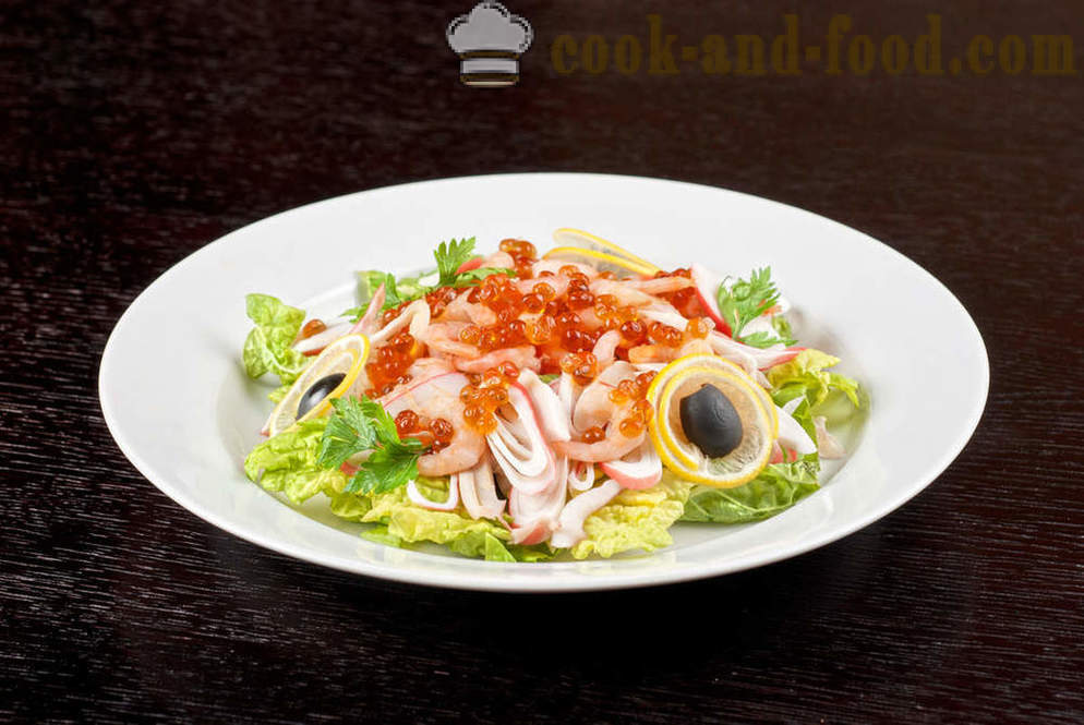 Oppskrifter salat av blekksprut «Labbra del sirena»