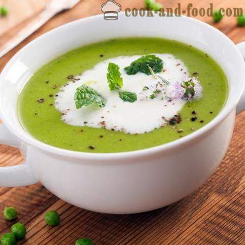 Suppe av grønne erter: tre opprinnelige oppskriften