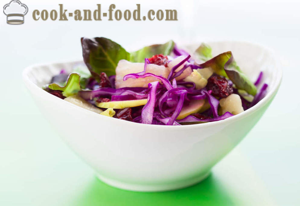 Rødkål: tre sunn salat oppskrift