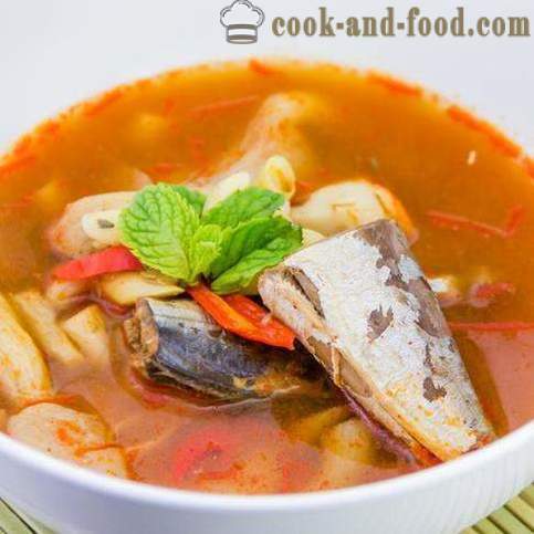 Suppe av hermetisk fisk: tre opprinnelige oppskriften