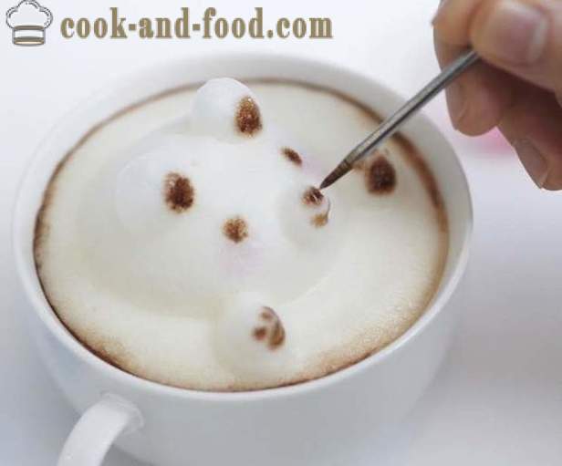 Tegninger på kaffe: maleri latte art